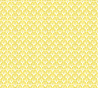 Yellow And White Art Deco Fan Design Fabric preview