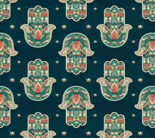 Lovely Spiritual Hamsa Fabric preview