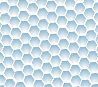 Blue and White HoneyComb Hexagon Fabric preview