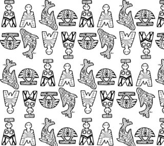 inuk Design Man Woman Ulo and Fish pattern preview