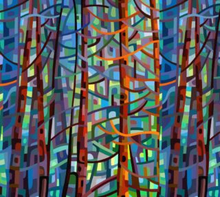 In a Pine Forest Fabric Tiled by BudanArt preview
