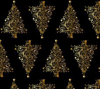 Merry Christmas Trees Fabric preview