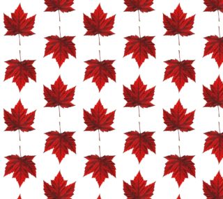 Canada Maple Leaf Fabric Red & White Canada Fabric aperçu