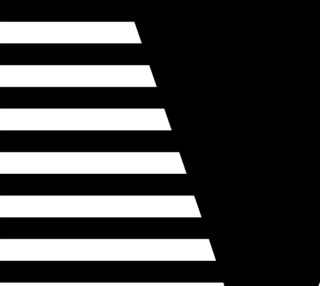 White Black Stripes Big Triangle fabric preview