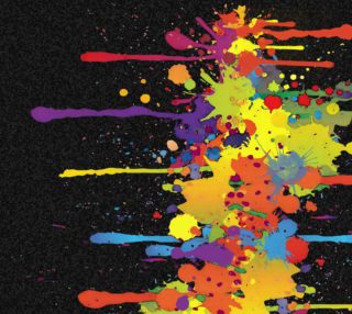 CRAZY multicolored double RUNNING SPLASHES fabric preview