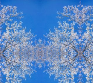 Frost Queen: Tree and Blue Sky Snowflake design basic mirror 16.08 x 21.45 preview