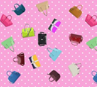Purses, Polka Dots and Pink Background     preview