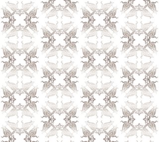Floral damask silver pattern aperçu