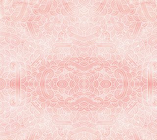 Rose quartz and white swirls doodles Fabric preview