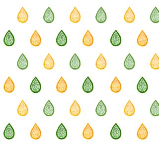 Yellow and green raindrops Fabric preview