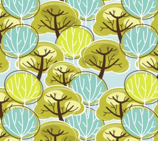 Retro Trees - Blue and Green preview