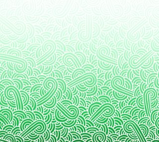 Ombre green and white swirls doodles Fabric preview