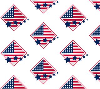 Aperçu de USA Patriotic 4th of July Fabric