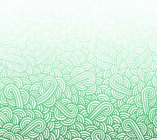 Gradient green and white swirls doodles Fabric preview