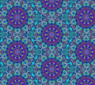 Aperçu de Abstract Mandala - Blue, Green Purple