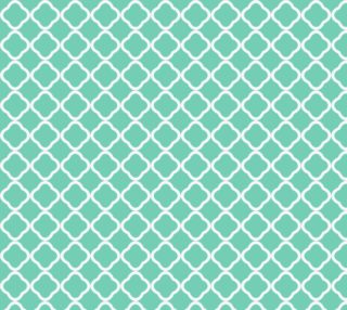 Green And White Quatrefoil Fabric preview