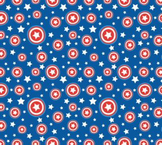 Red, White, Blue Patriotic Stars, Circles, Blue Background preview