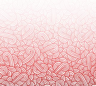 Gradient red and white swirls doodles Fabric preview