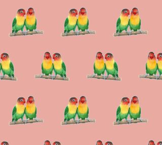Fischer's lovebirds pattern Fabric preview