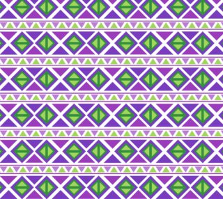 Purple and Green Abstract Geometric - Tribal Inspired aperçu