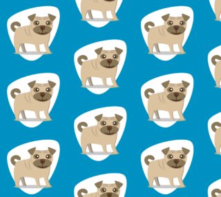 Pugs on Blue Background preview
