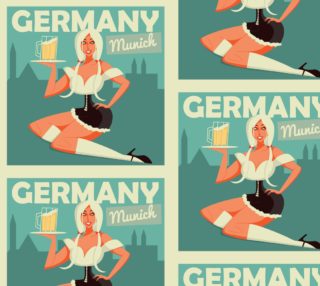 Germany - Munich - Cute German Girl Serving Beer aperçu