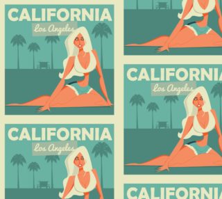 Aperçu de California - Los Angeles Vintage, Retro Poster
