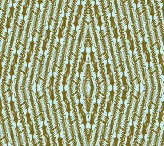 Teal Brown Swirly Circles Fabric preview