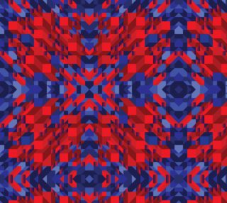 Aperçu de Geometric Red and Blue Abstract