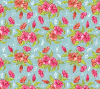 Vintage Pink and Blue Floral preview