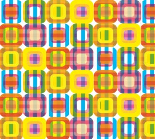 Geometric Abstract Yellow, Orange, Blue - Squares preview