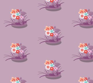 Sweet Asian Floral on Lavender Background preview