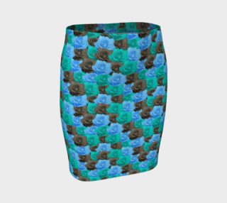 Blue Roses Fitted Skirt preview