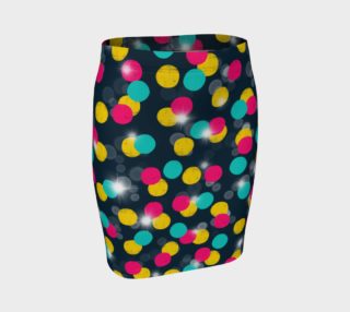Aperçu de Celestial Candy on Dark Teal - Fitted Skirt
