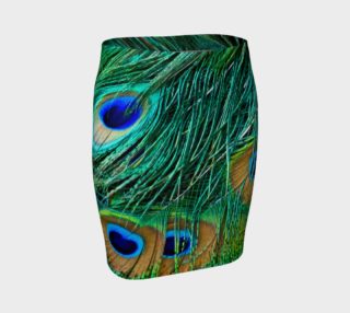 Peacock Feathers Fitted Skirt preview
