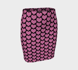 Pink/Black Heart Print Skirt by VCD © preview