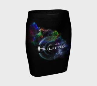 Solar Eclipse Fractal Art Spacescape Fitted Skirt preview