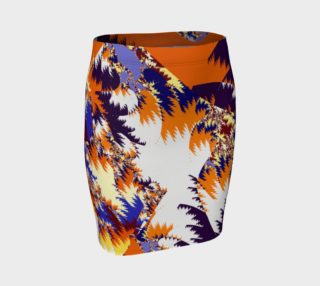 Multi Coloured Tropical Jungle Fitted Skirt preview