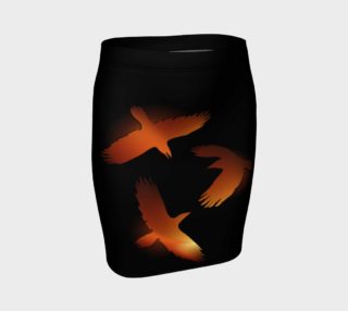 Burning ravens fitted skirt preview