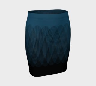 Blue to Black Ombre Signal Fitted Skirt preview