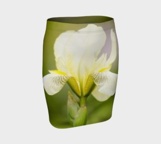 White & Yellow Iris Fitted Skirt preview