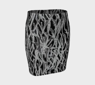 Black White Abstract Lines Skirt preview