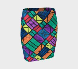 SW Detroit Stained Glass Fitted Skirt II preview