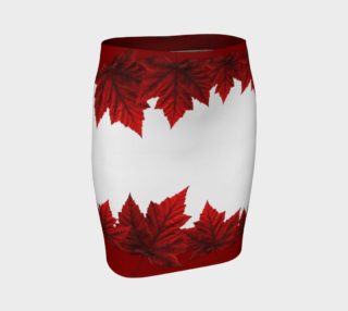 Fitted Canada Maple Leaf Skirts Canada Souvenir Skirts preview