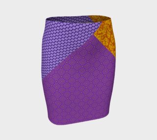 Orange and Purple Clash Fitted Skirt preview