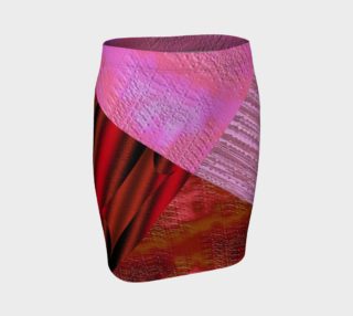 Pink and Red Clash Fitted Skirt preview