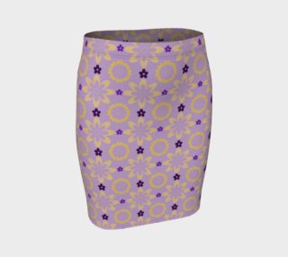 Aperçu de Orange and Purple Flower Clash Fitted Skirt