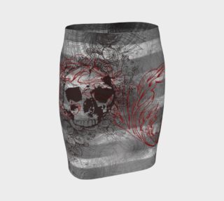 Grunge Striped Skull Skirt preview