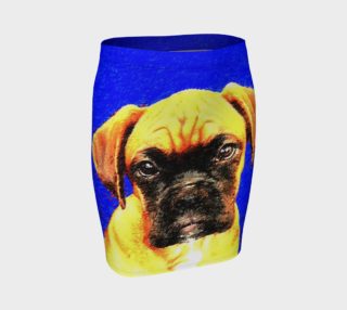 Boxer Dog fitted skirt preview