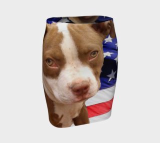 American pitbull puppy fitted skirt preview